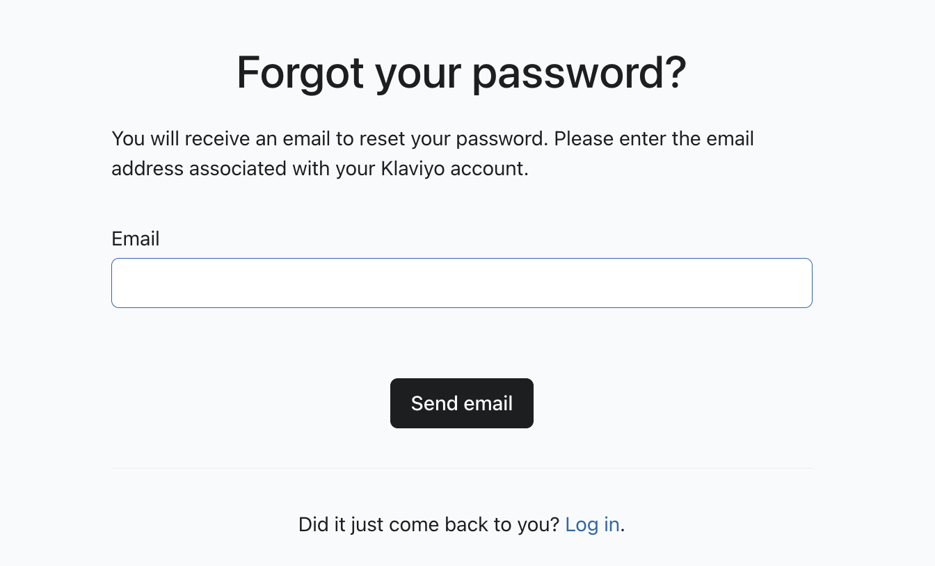 Pojawi się okno dialogowe Nie pamiętasz hasła, w którym możesz wprowadzić adres e-mail powiązany z Twoim kontem, aby wysłać wiadomość e-mail z prośbą o zresetowanie hasła.