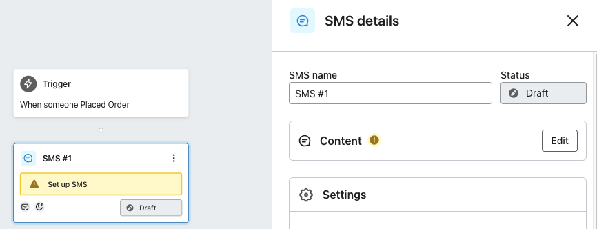 Puste SMS w sekwencji