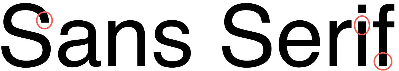 Exempel på ett Sans Serif-teckensnitt