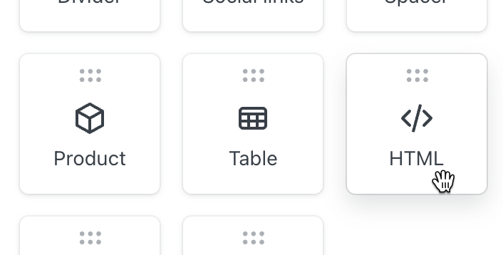 Ett HTML-block