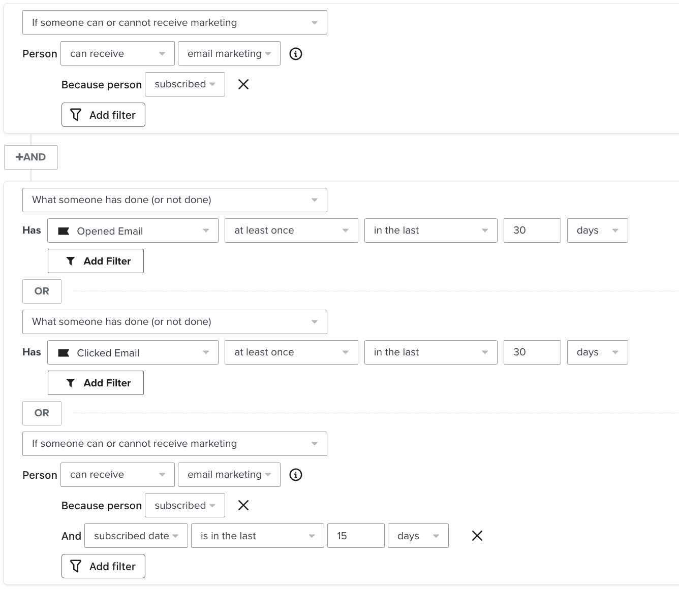 A Klaviyo Engagerad segment