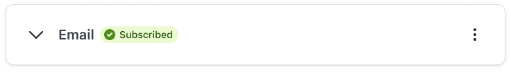 Status Aangemeld voor e-mail