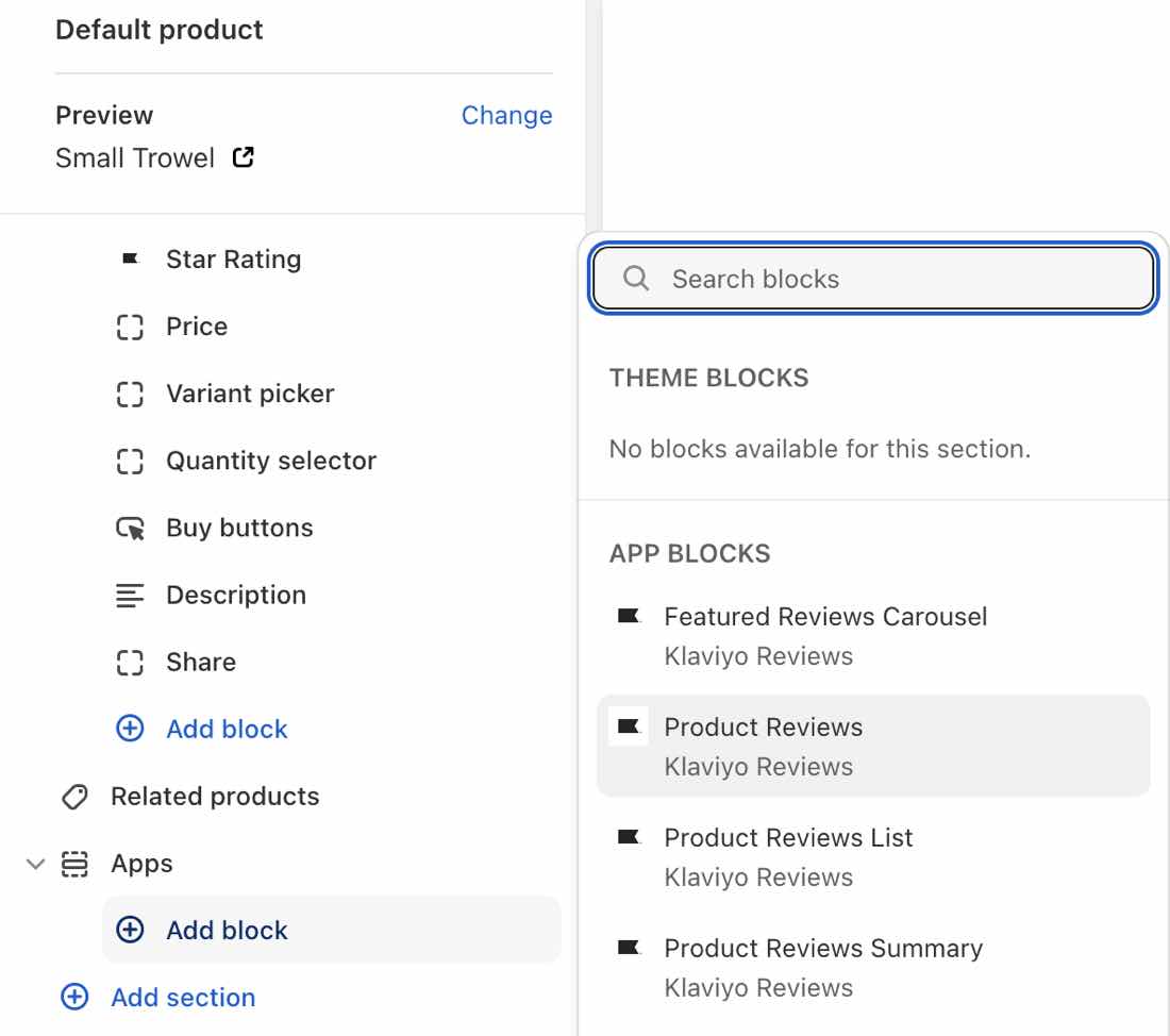 Widget de reseñas de productos