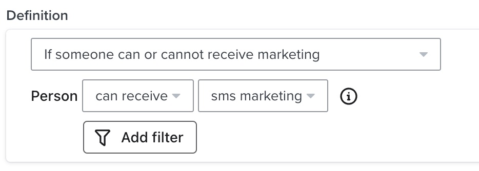 Nueva condición para identificar perfiles consentidos SMS