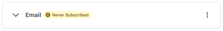 Status Nigdy nie subskrybowano wysyłki e-maili