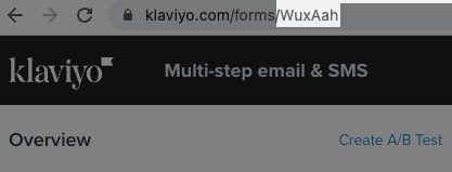 Identyfikator formularza w adresie URL przeglądarki