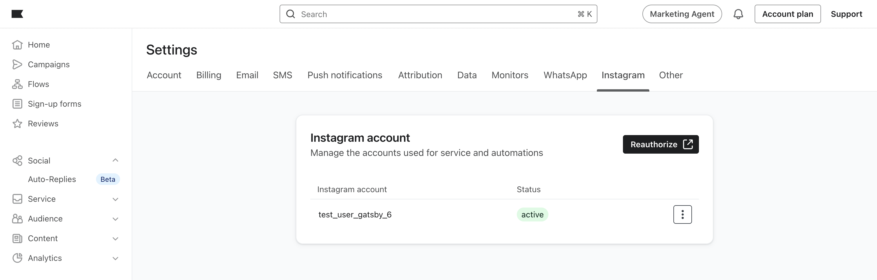 KlaviyoInstagramConnectedSettings.png