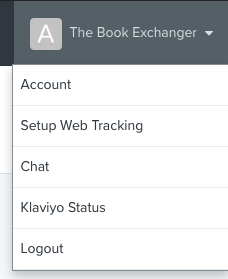 When clicking in your account menu in the navigation, open the dropdown menu, then click in list for Chat