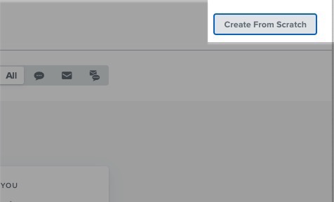 Create From Scratch button found in the upper right of the Flows tab