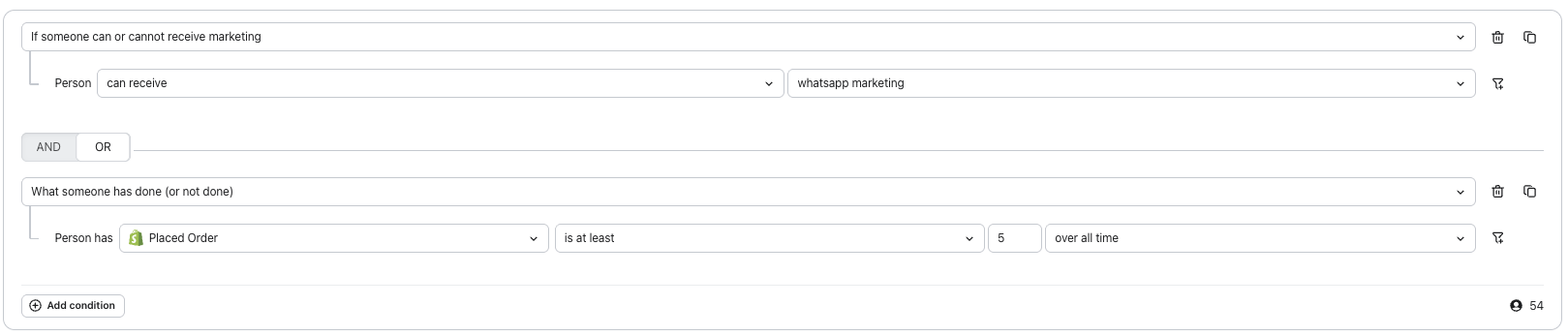 Segmento vip de WhatsApp