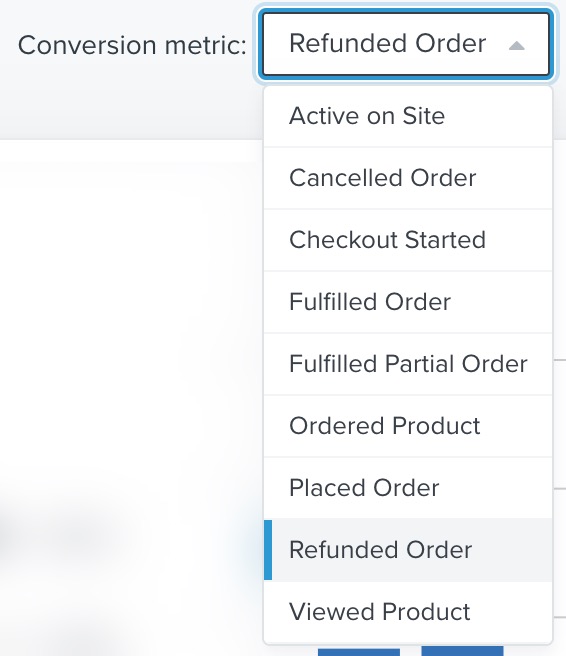Conversion metric dropdown with date range options for week, month, and year to date, and Last 7, 30, and 90 days, and custom, and Last 90 days is selected