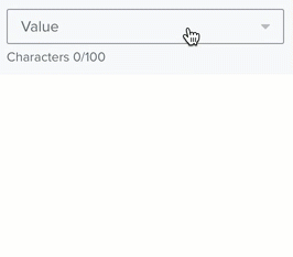 A user adds a custom static value