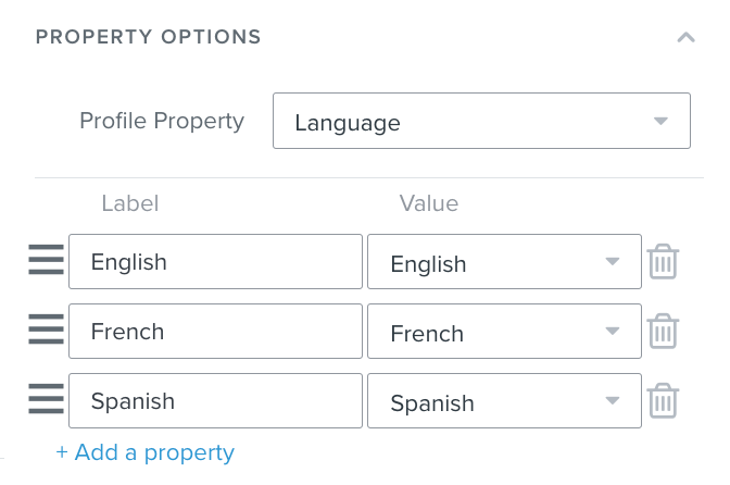 Setting a value for a radio button option